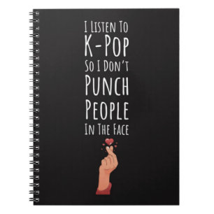 K-pop Gifts Hand Symbol Heart Korean Finger Notebook