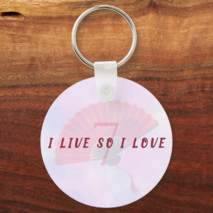 K-Pop Inspired Purple Aesthetic Fan Live Love Key Ring