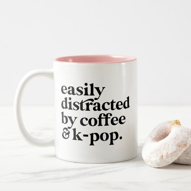 K-pop Lover Two-Tone Coffee Mug (With Donut)
