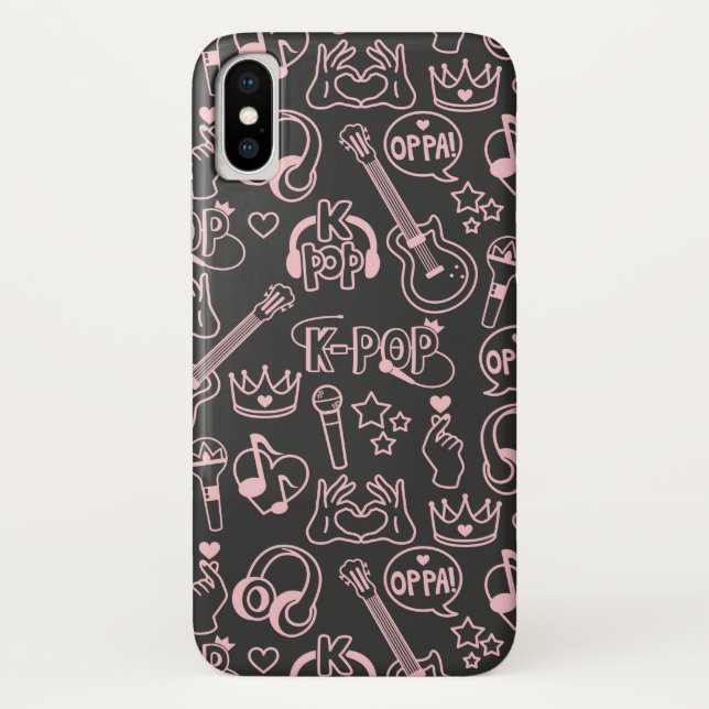 K-Pop | Music Idol Finger Heart 오빠 Phone Case (Back)