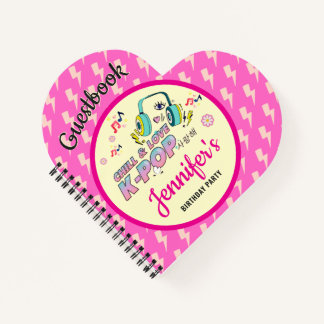 K-Pop Music Star Korean Theme Birthday Guestbook   Notebook