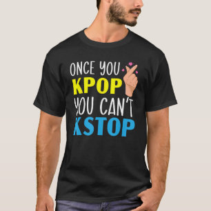 K Pop Oppa Korean Pop Music Finger Heart Saranghae T-Shirt
