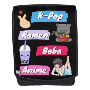K-Pop, Ramen, Boba and Anime Pop Culture Fan    Backpack
