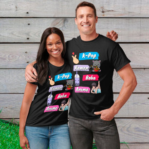 K-Pop, Ramen, Boba and Anime Pop Culture Fan   T-Shirt