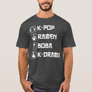 K-Pop Ramen Bubble Tea Boba K-Drama Korean Pop Mus T-Shirt