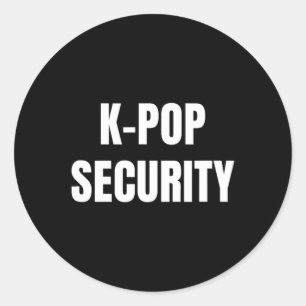 K-Pop Security Mum Dad Halloween Classic Round Sticker