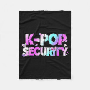 K-Pop Security Mum Dad Kids Funny Birthday Theme Fleece Blanket