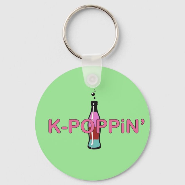 K-Poppin' Green Key Ring (Front)