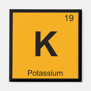 K - Potassium Chemistry Periodic Table Symbol Magnet