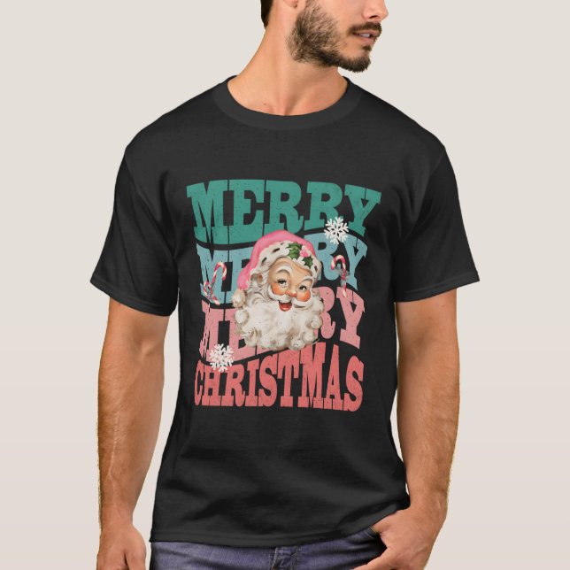 K Santa Claus Merry T-Shirt (Front)
