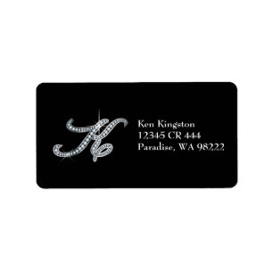 K Script "Diamond Bling" Label