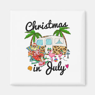 Ka13 Leopard Camping Rv Christmas In July Camper X Magnet