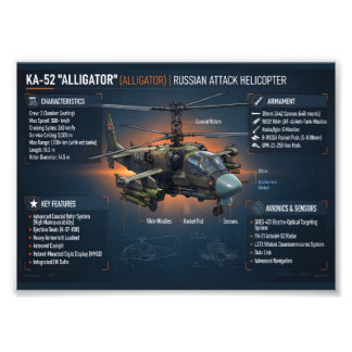 KA-52 Russian Helicopter Photo Print