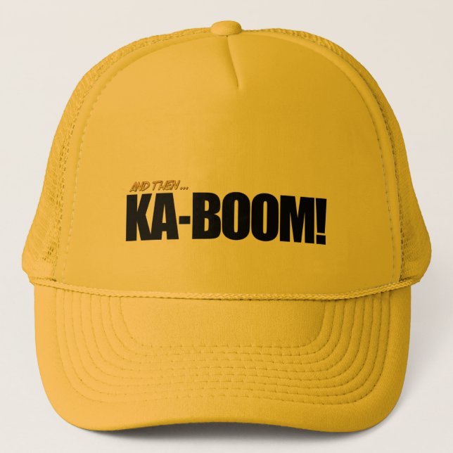 KA-BOOM! Yellow Trucker Hat (Front)