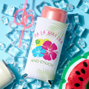 Ka Lā Hiki Ola Tropical Luau Party Favour Seltzer Can Cooler