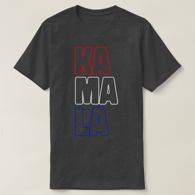 KA MA LA Kamala Red White Blue TShirt (Design Front)