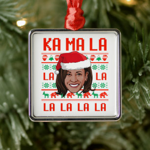 KA MA LA LA LA HARRIS CARD METAL ORNAMENT