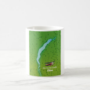 Ka Nasi Lake China map Coffee Mug