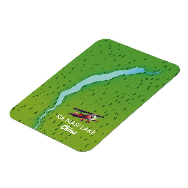 Ka Nasi Lake China map Magnet (Left Side)