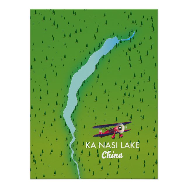 Ka Nasi Lake China map Poster (Front)