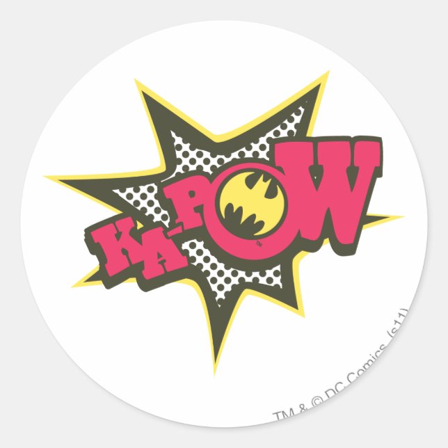 KA-POW CLASSIC ROUND STICKER (Front)