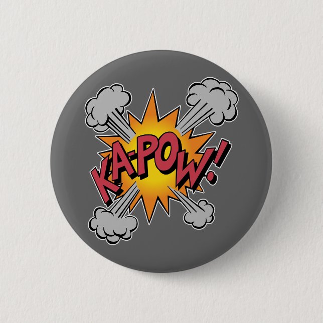 KA-POW! Comic Book Graphic 6 Cm Round Badge (Front)