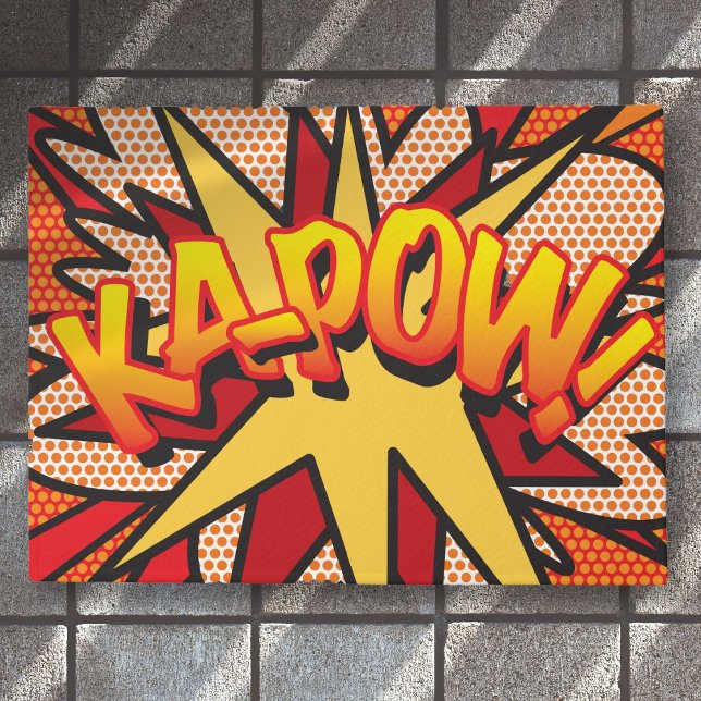 KA-POW Fun Retro Comic Book Pop Art Doormat (KA-POW Fun Retro Comic Book Pop Art Doormat)