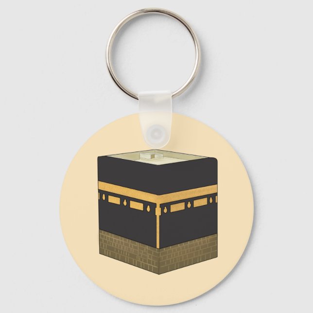 Kaaba - الكعبة - the Kaabah Hand Drawn Key Ring (Front)