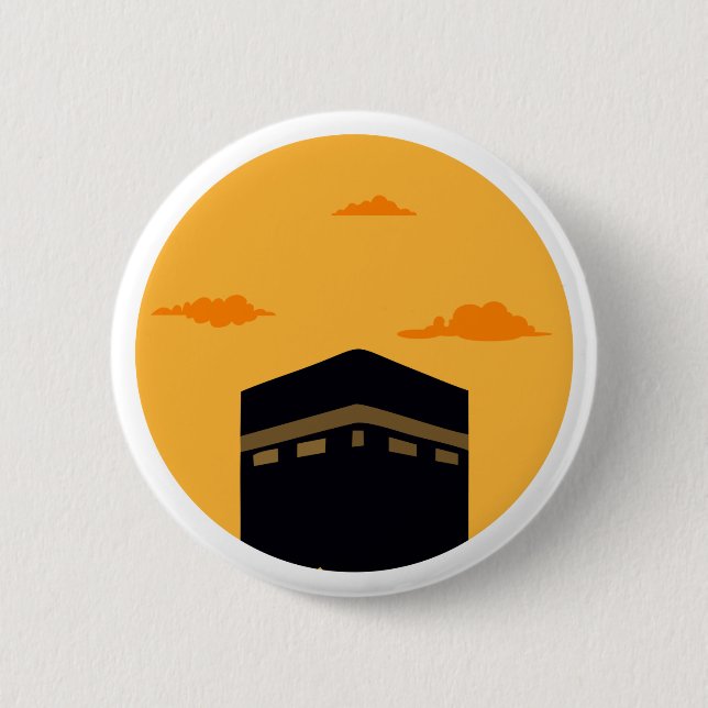 Kaaba Masjid al-Haram - Evening 6 Cm Round Badge (Front)