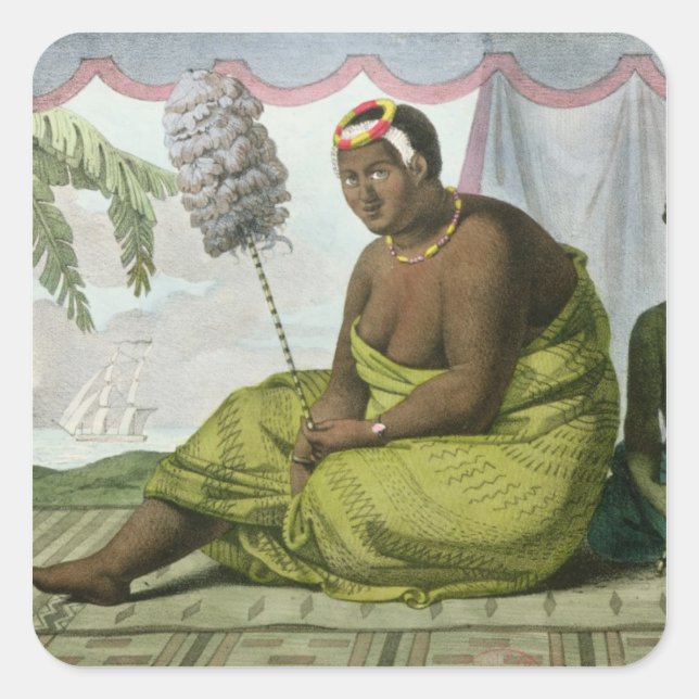 Ka'ahumanu, Queen of the Sandwich Islands Square Sticker (Front)