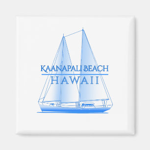 Kaanapali Beach Coastal Nautical Sailing Sailor Magnet