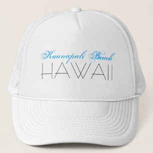 Kaanapali Beach, HAWAII Blue and Black Trucker Hat