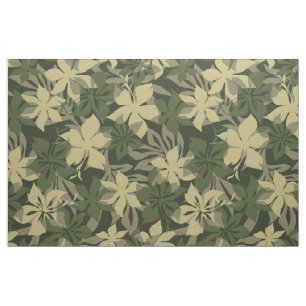 Kaanapali Camo Hawaiian Hibiscus Floral Fabric