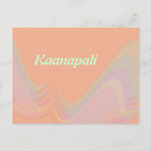 Kaanapali Maui Hawaii Pastel Wings Postcard