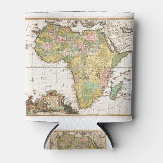 Kaart van Afrika (ca. 1690) by Carel Allard. Can Cooler (Front)