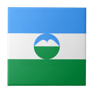Kabardino Balkaria Flag Ceramic Tile