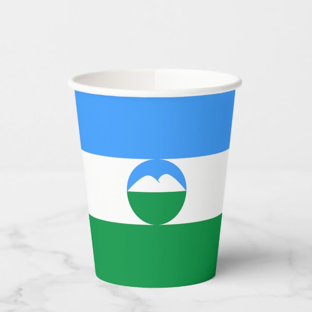 Kabardino Balkaria Flag Paper Cups (Left)
