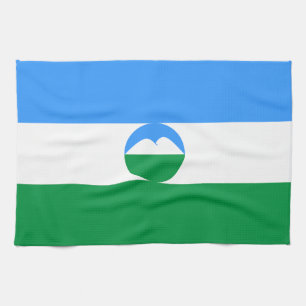 Kabardino Balkaria Flag Tea Towel