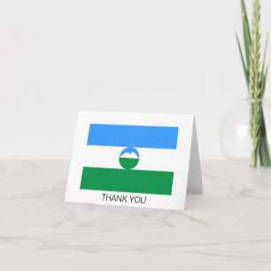 Kabardino Balkaria Flag Thank You Card