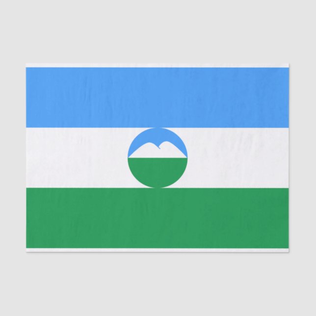 Kabardino Balkaria Flag Tissue Paper (Front)