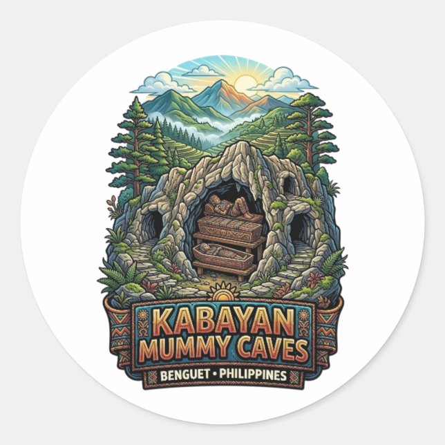 KABAYAN  CAVES CLASSIC ROUND STICKER (Front)
