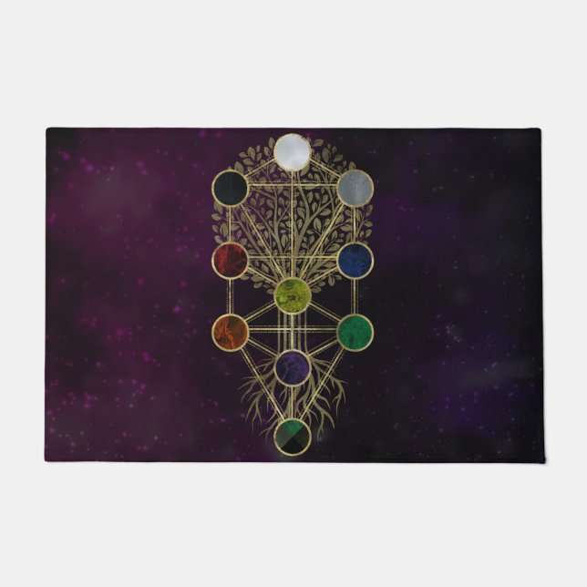 Kabbalah The Tree of Life - Etz Hayim Doormat (Front)