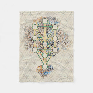 Kabbalah The Tree of Life - Etz Hayim Fleece Blanket
