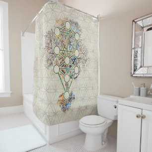 Kabbalah The Tree of Life - Etz Hayim Shower Curtain