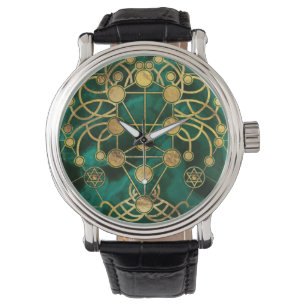 Kabbalah The Tree of Life -Malachite Watch