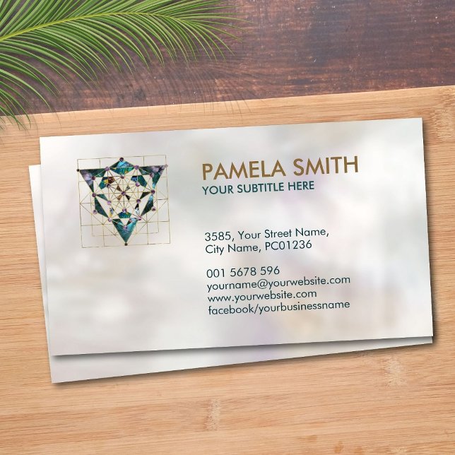 Kabbalah The Tree of Life Marble and Gold  Business Card (Creator Uploaded)