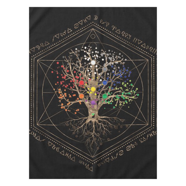 Kabbalah The Tree of Life Tablecloth (Front)