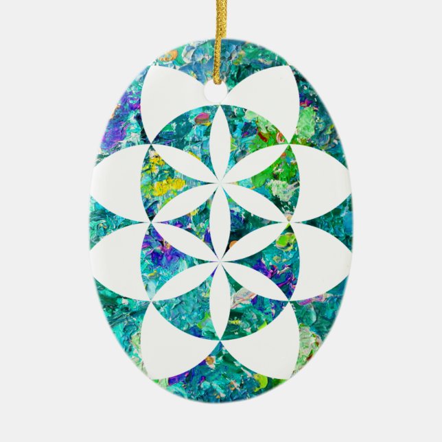 Kabbalah Tree of Life Ceramic Ornament (Front)