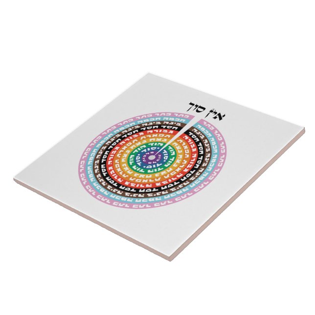 Kabbalistic Creation - Hebrew Queer Sefirot  Ceramic Tile (Side)