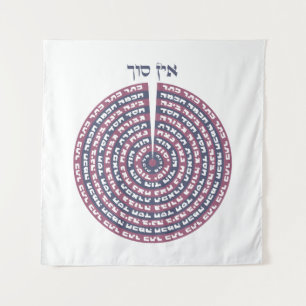 Kabbalistic Creation - Tzimtzum & Hebrew Sefirot Tapestry